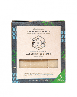 Crate 61 Organics | Bar Soap | Seaweed & Sea Salt | 3 Pack