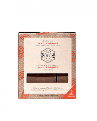 Crate 61 Organics | Bar Soap | Vanilla Orange | 3 Pack