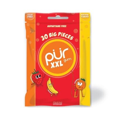 Pur | Sugar-Free Gum | 30 XXL Pieces | Fruit Flavours