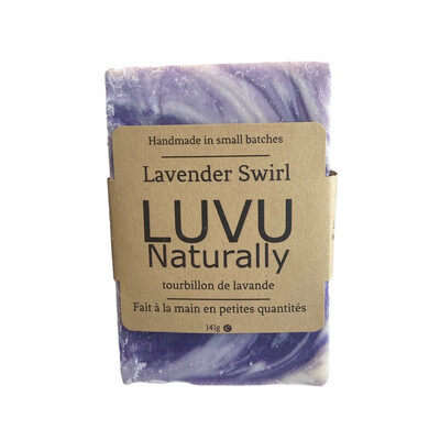 LUVU Naturally | Bar Soap | Lavender Swirl