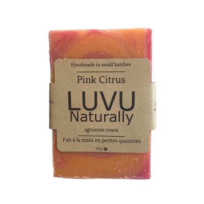 LUVU Naturally | Bar Soap | Pink Citrus