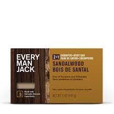 Every Man Jack | Mens | Shampoo & Body Bar Soap | Sandalwood
