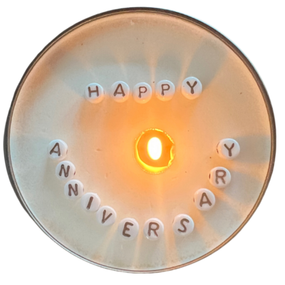 Just Another Fricken Candle Co. | Message in a Candle | Happy Anniversary