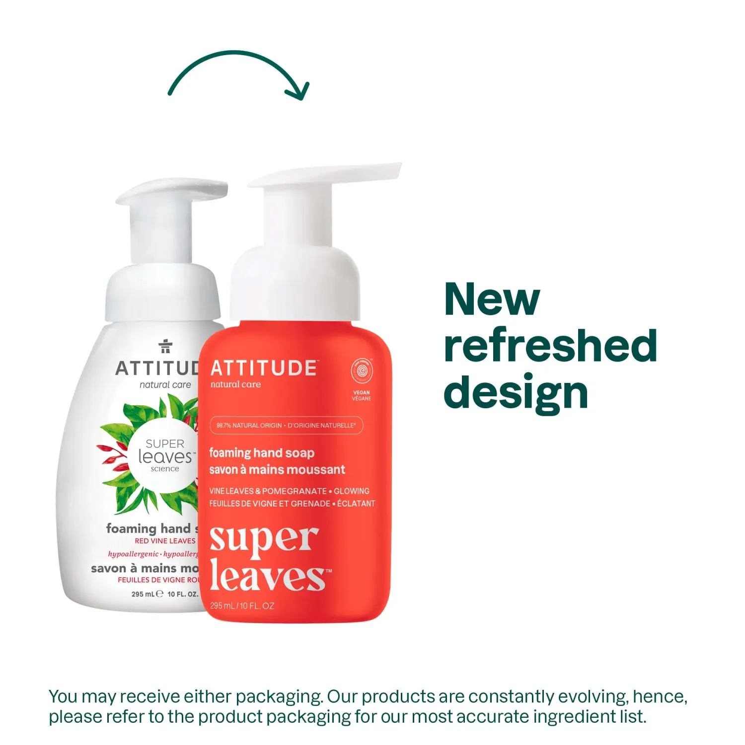 Attitude | Foaming Hand Soap | Red Vine Leaves