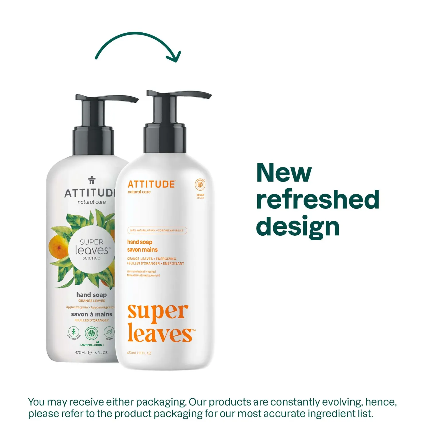 Attitude | Liquid Hand Soap | Orange Leaves