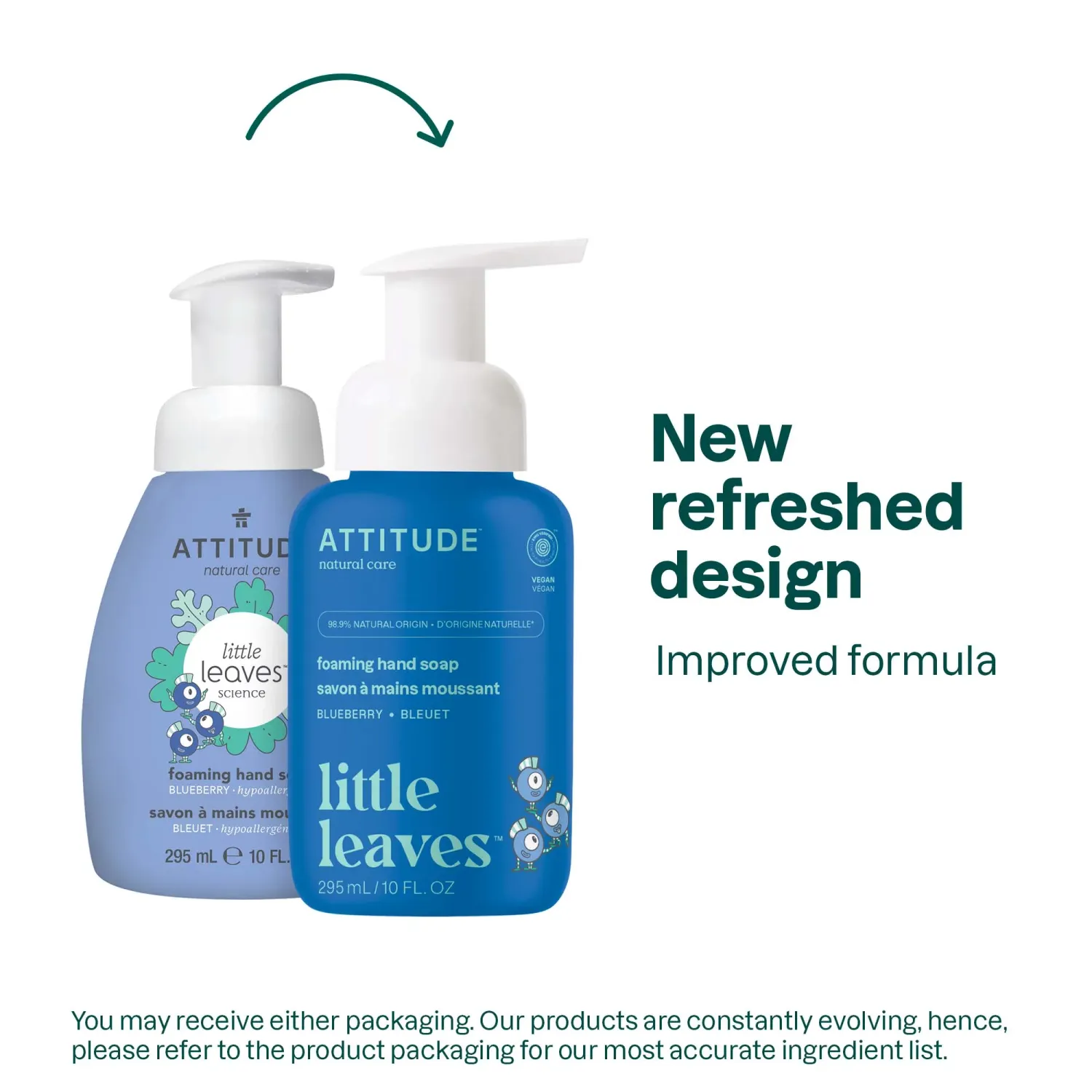 Attitude | Little Leaves | Foaming Hand Soap | Blueberry