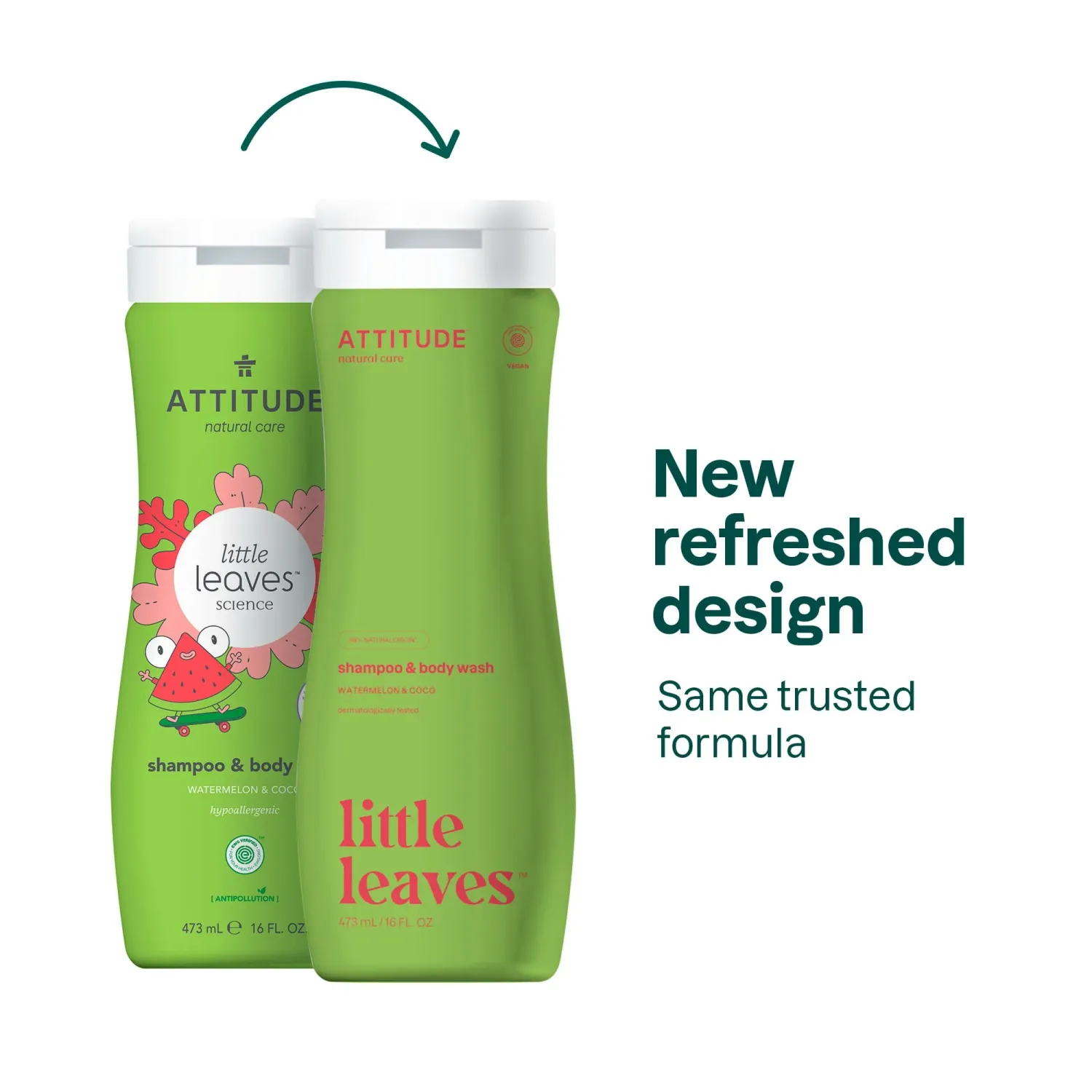 Attitude | Little Leaves | Shampoo &amp; Body Wash | Watermelon &amp; Coco