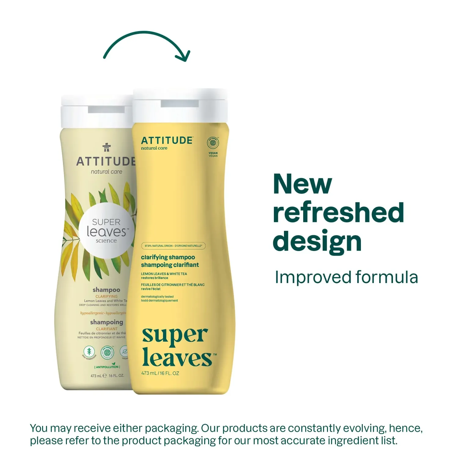 Attitude | Shampoo | Clarifying Lemon Leaves &amp; White Tea