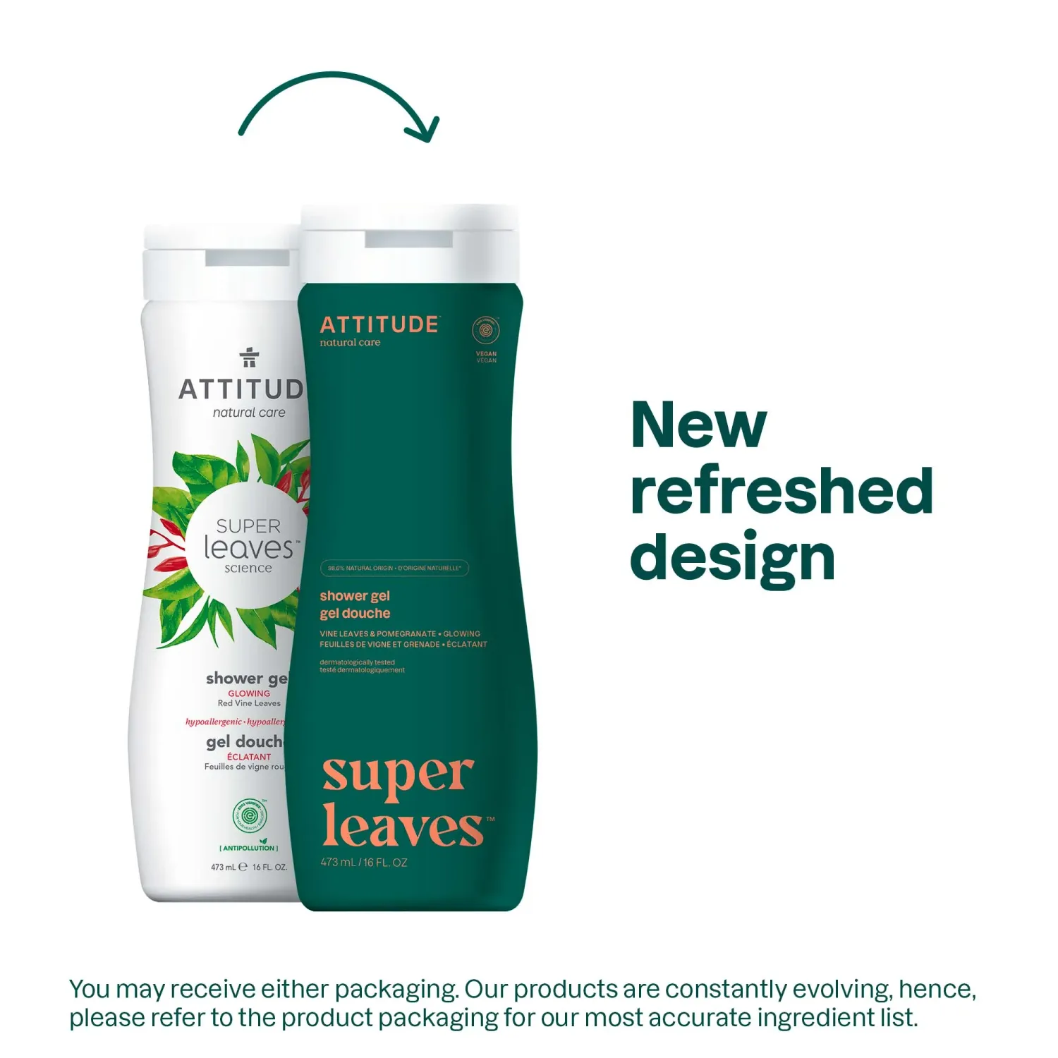 Attitude | Shower Gel | Red Vine Leaves