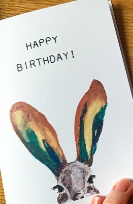 Rainbow Bunny Birthday Card