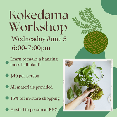 Kokedama Workshop @ RPC
