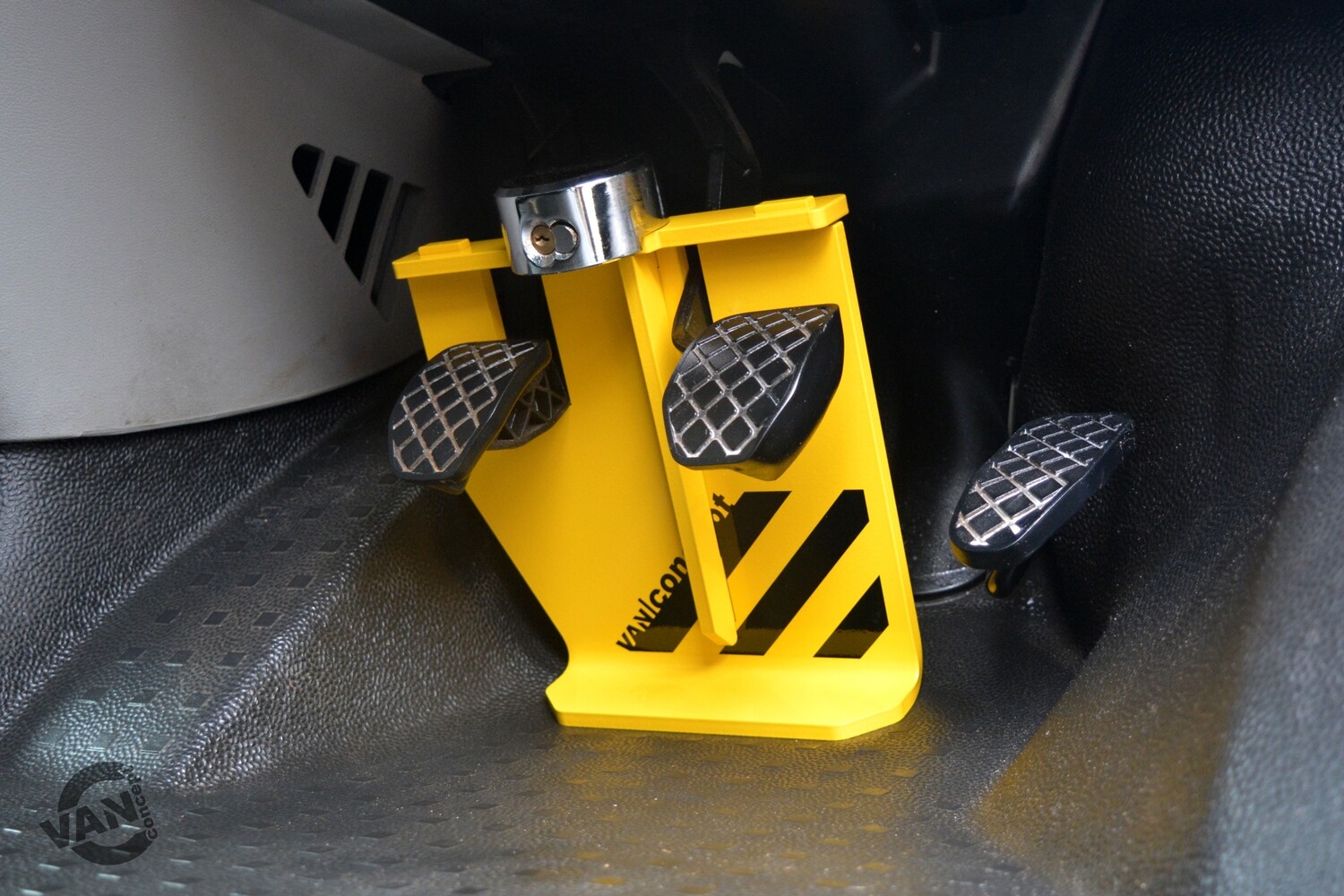thumbnail image 2 of VW Transporter Anti-Theft Car Pedal Lock – Heavy Duty, Visible Deterrent (UK Made) 2 of 3