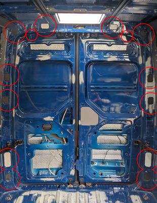 Door Pillar Blanking Plates - VW Crafter (2017 onwards) / MAN TGE (2017 onwards)