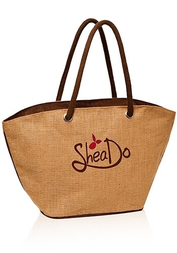 Trendy Jute Basket Tote Bags w/Brown Cotton Rope Handle Trendy Jute Basket Tote Bags w/Brown Cotton Rope Handle