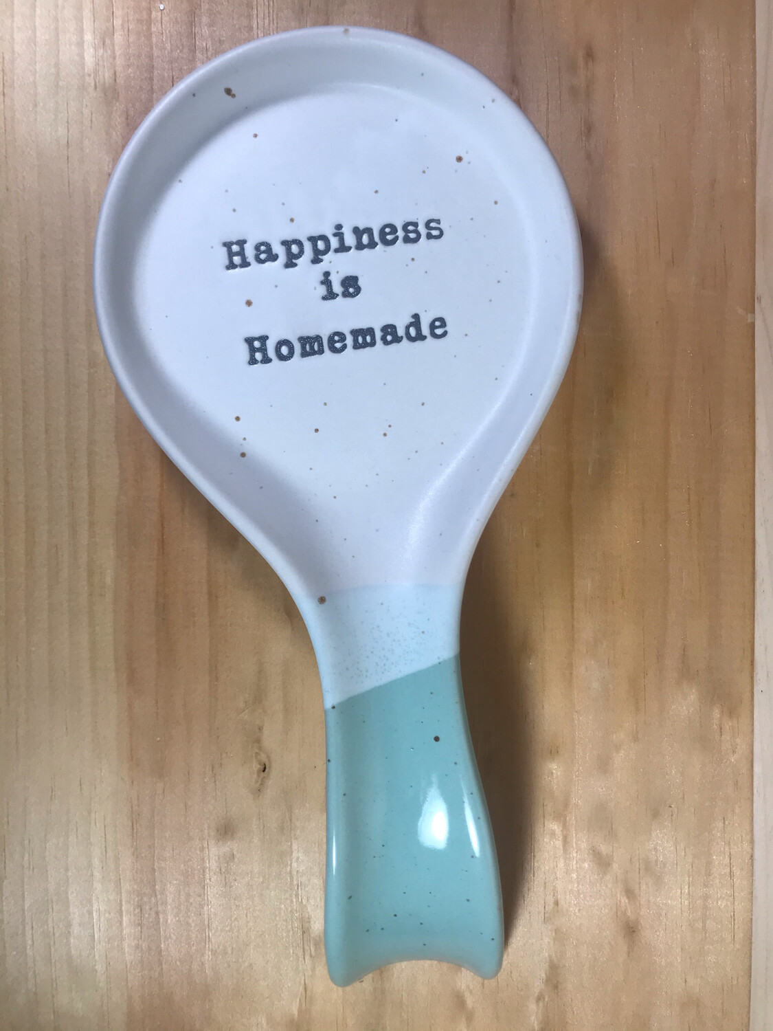 HAPPINESS IS HOMEMADE SPOON REST