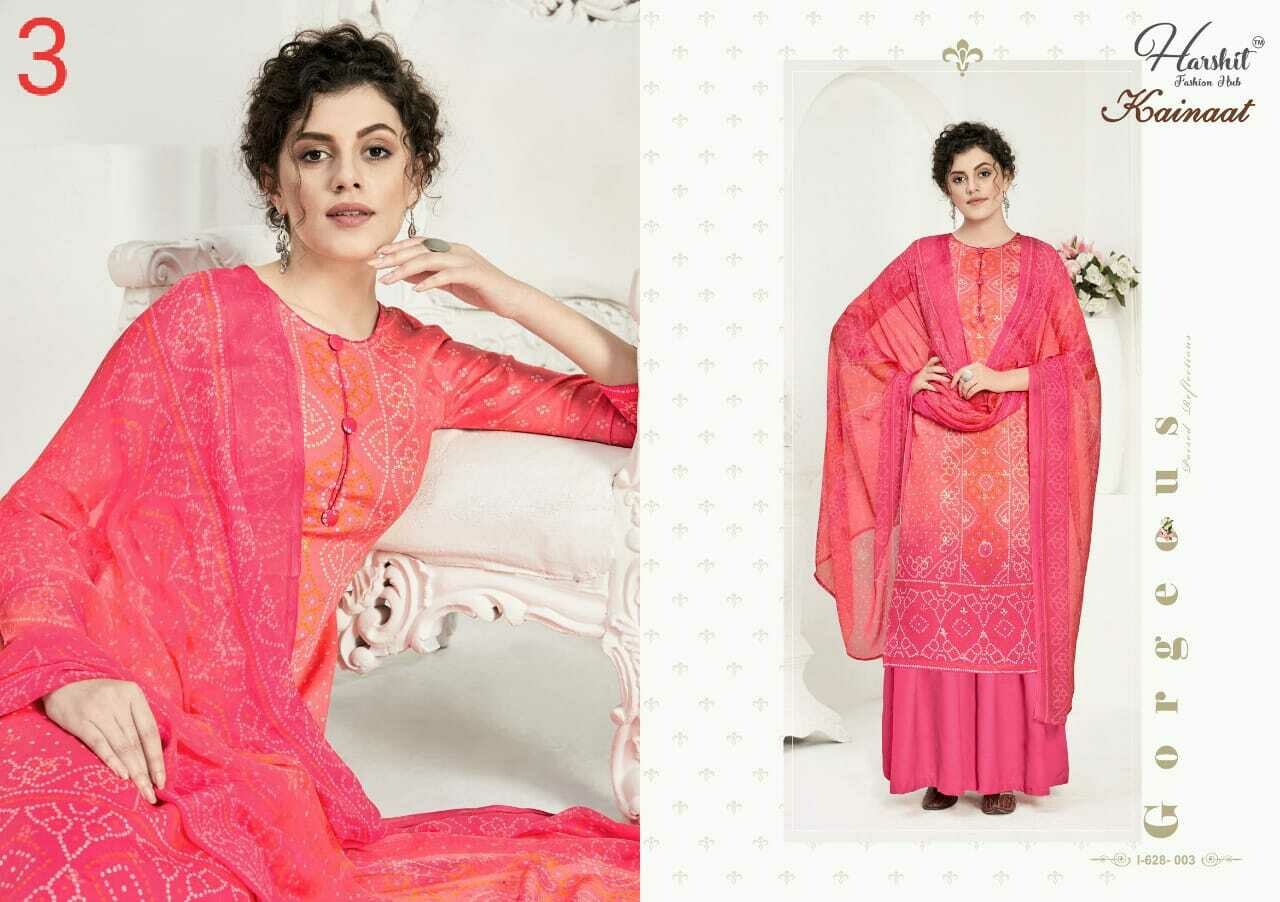 KAINAAT Zam Cotton Bandhni Digital Printed Dress Materials