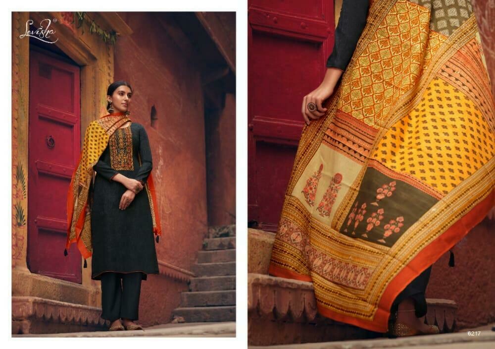 Levisha brand Panihari Pure Jam Cotton Embroidery With Embroidery