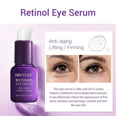 BREYLEE Retinol Eye Serum Anti-Aging Ageless Instantly Reduce Eyes Fine Lines Eye Care Eye Mask Eye Cream Moisturizing Firming