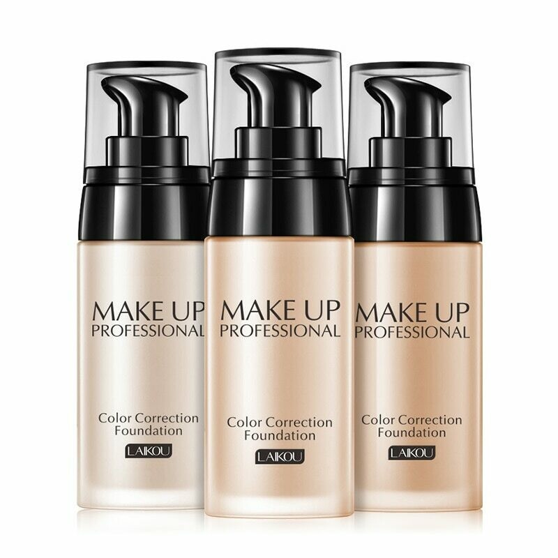 Laikou Liquid Foundation Concealer Reduces Dark Circles Brighten Whiten Skin Color Waterproof Oil Control Makeup BB Cream TSLM2