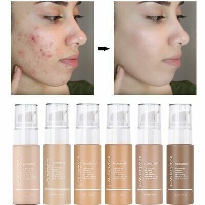 Langmanni 30ml Liquid Foundation Soft Matte Concealer 13 Colors Primer Base Professional Face Make up Foundation Contour Palette