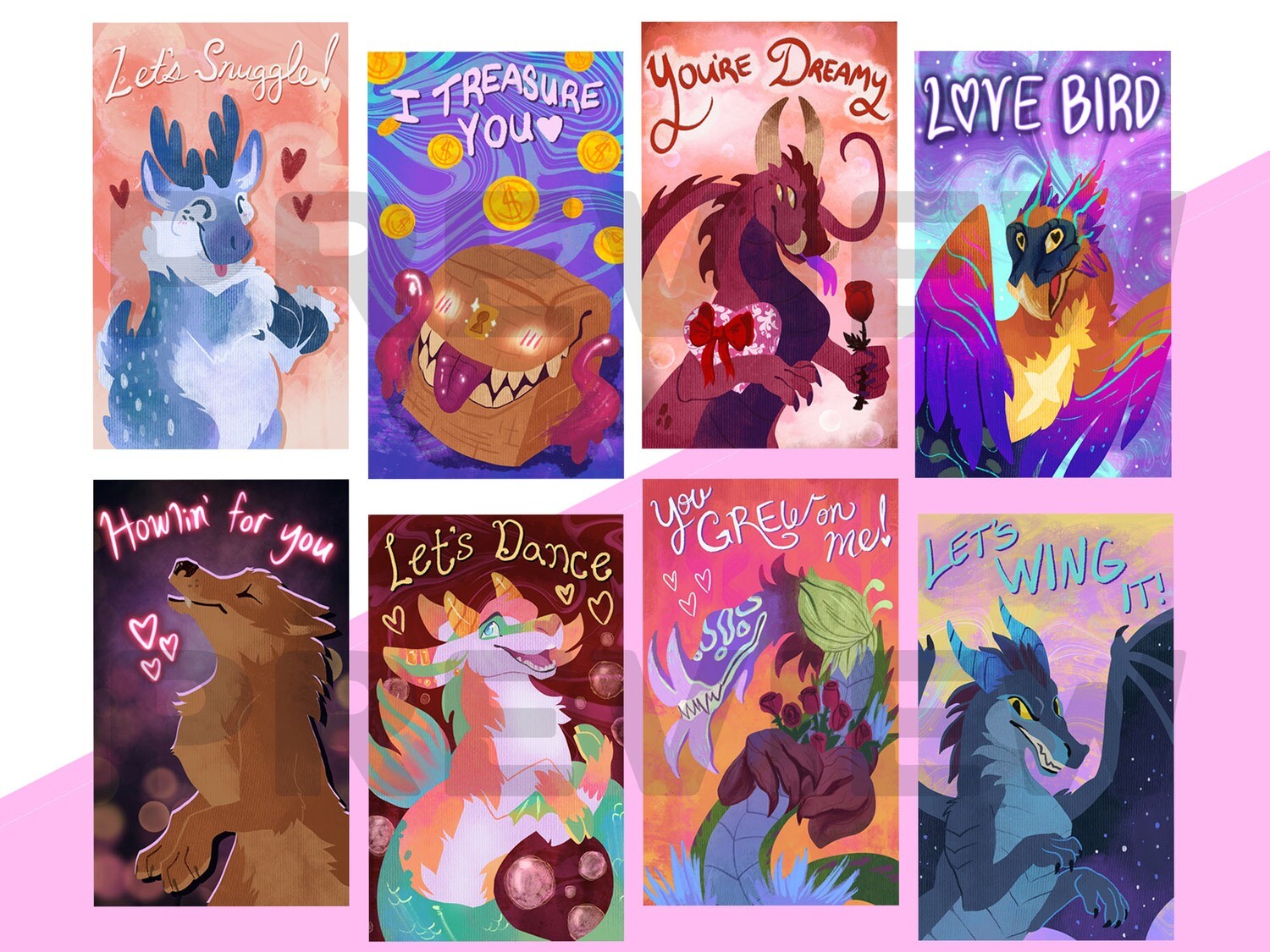 Valentine's Cards (Set of 8)