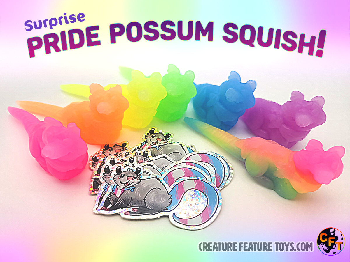 Surprise Pride Possum Squish