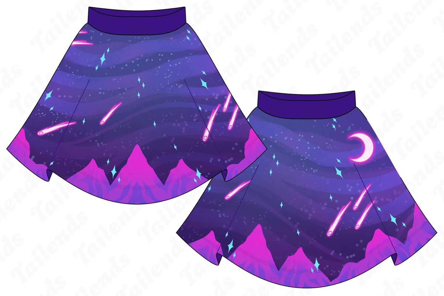 Night Court - Skater Skirt