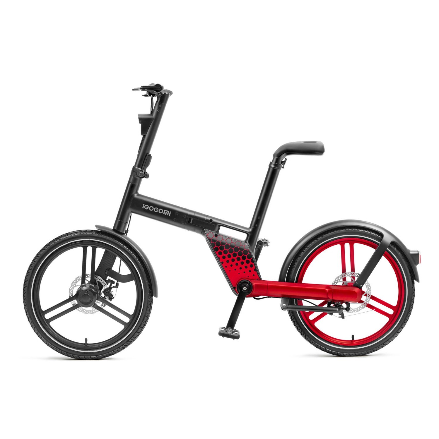 IGOGOMI  36V Electric Folding Bike Chainless - Red
