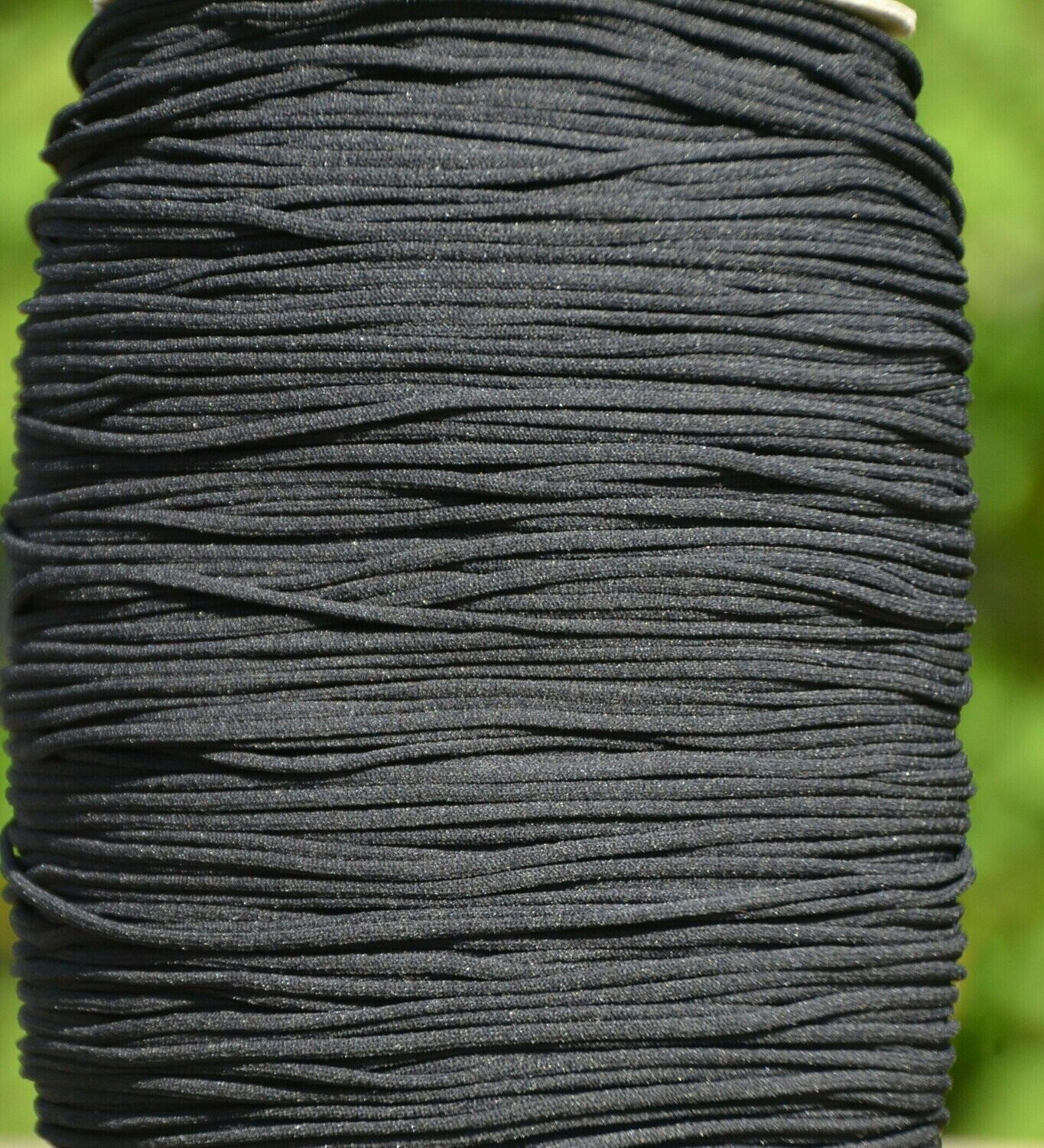 Flauschkordel, Länge: 1 mtr, Farbe: Schwarz