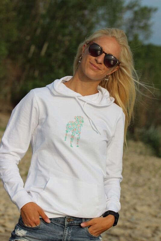 JOY ! colorful hoodie - WEIß. JOY ! colorful hoodie - WEIß.