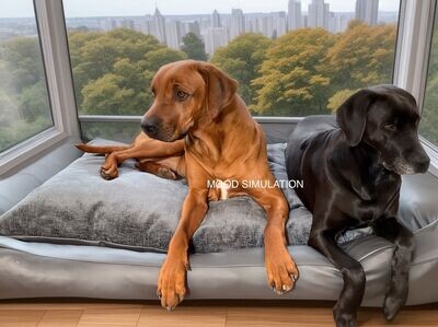 Hundebett „FOR ALL OCCASIONS“ anthrazit, NUBUK LEDER STYLE Hundebett „FOR ALL OCCASIONS“ anthrazit, NUBUK LEDER STYLE