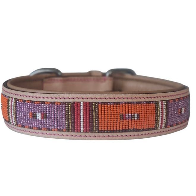 Halsband  Naturleder  Pink MASSAI