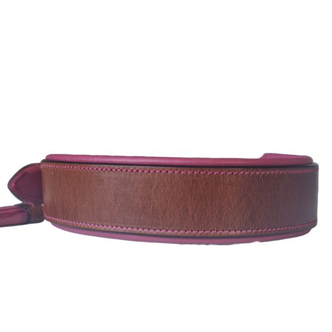 Leder Halsband TWO TONE   -  PINK