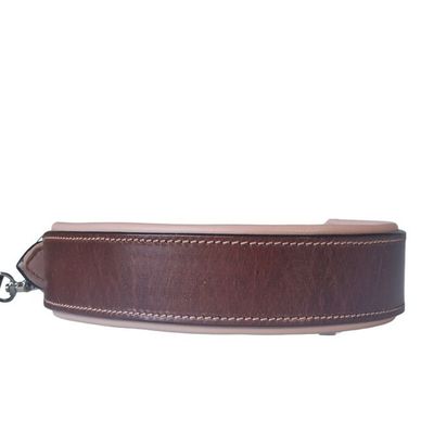 Leder Halsband TWO TONE - ROSE Leder Halsband TWO TONE - ROSE