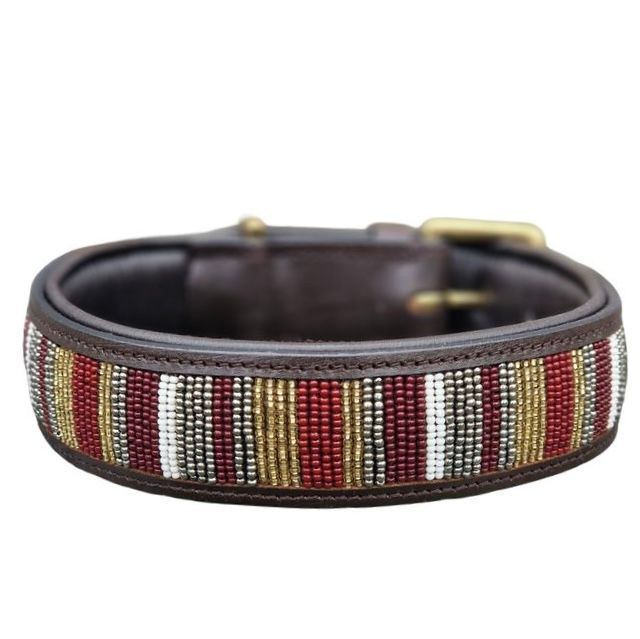 Leder Halsband BLACK AMBER - NEW IN