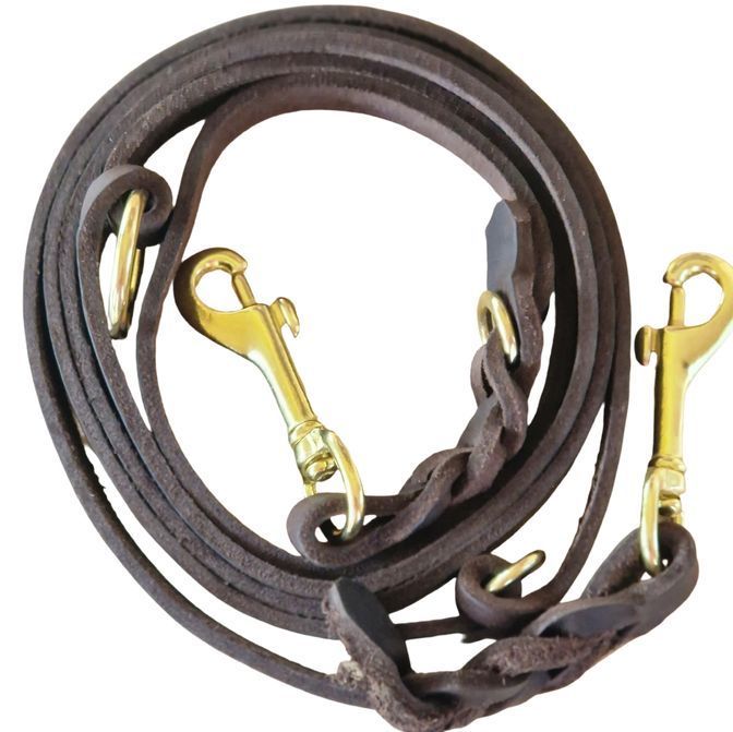 Fettleder Leine Dunkelbraun mit messing Beschlägen 20 mm, 200 cm lang NEW IN Fettleder Leine Dunkelbraun mit messing Beschlägen 20 mm, 200 cm lang NEW IN
