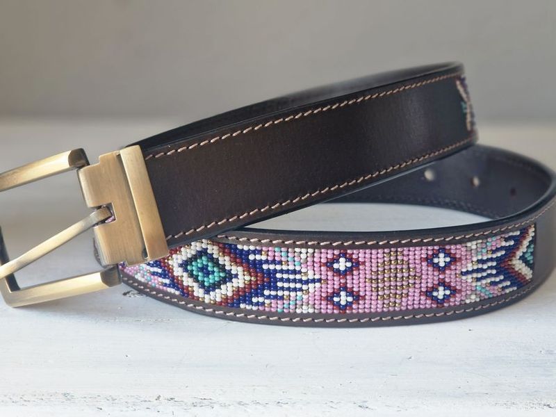 Leder Gürtel ROSE AZTEC. NEW IN