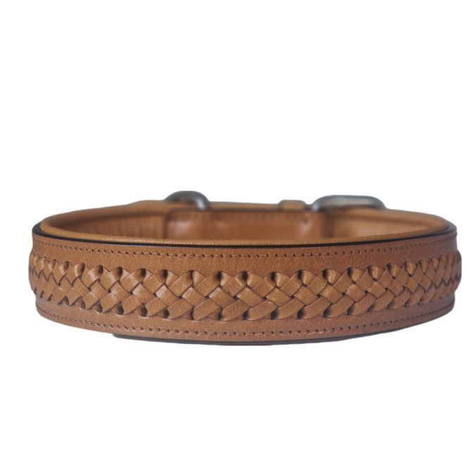 Leder Halsband Braided CINNAMON Leder Halsband Braided CINNAMON