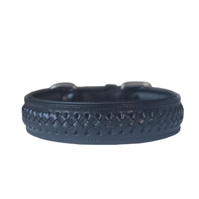 Leder Halsband braided BLACK PEPPER Leder Halsband braided BLACK PEPPER