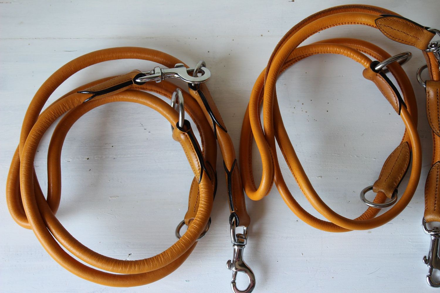 Lederleine  CINNAMON rundgenäht 2 meter,, Durchmesser: 8mm