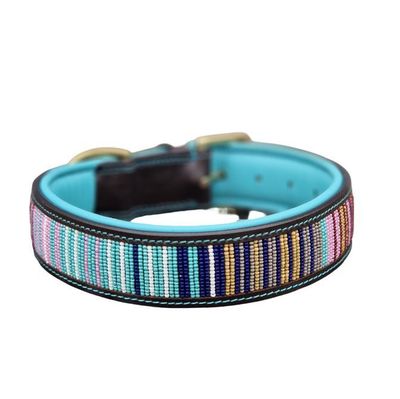 Leder Halsband MINT SPLASH