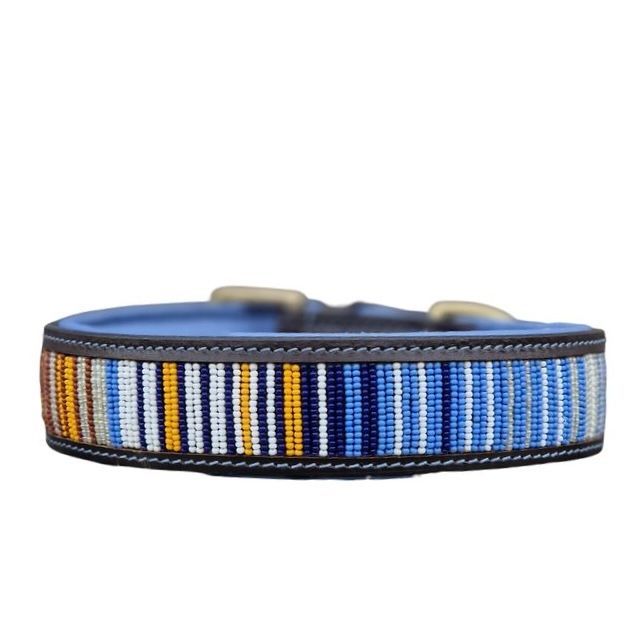 Leder Halsband BLUE WHISPER