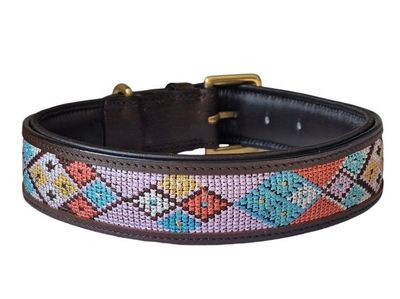Leder Halsband Manege Bloom ROZE