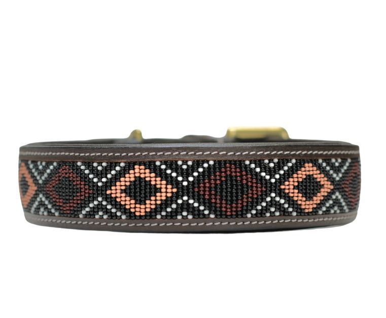 Leder Halsband CREST - new in
