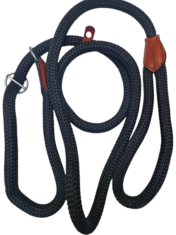 Retriever Leine EASY , schwarz mit Cognac Leder abgesetzt - NEW IN ! Retriever Leine EASY , schwarz mit Cognac Leder abgesetzt - NEW IN !