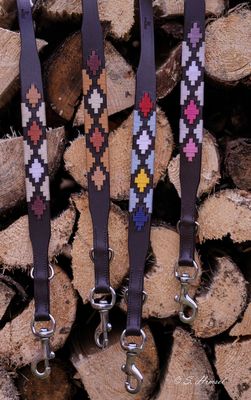 Leder Leine  CHUKKA - 2 meter in 4 Farbkombis