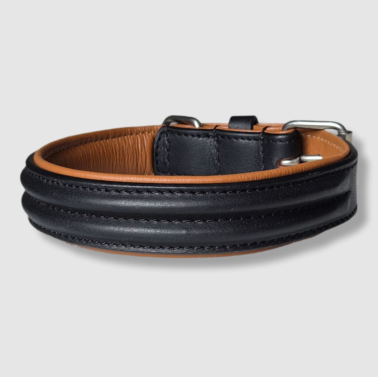 Leder Halsband PURE schwarz  - new in