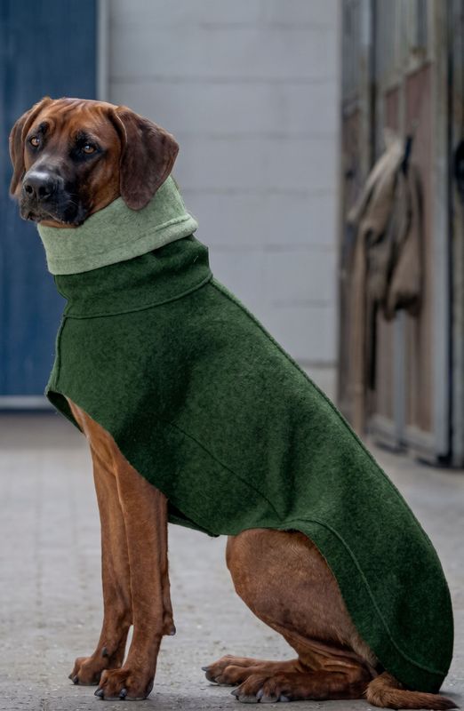 Coat FJORD -  Oliv - 100% Wollwalk