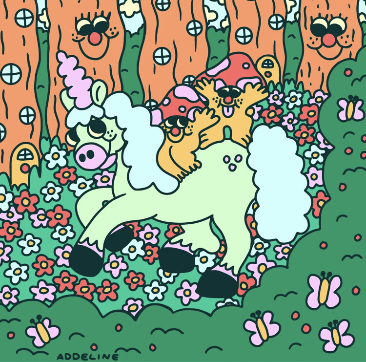 Burger Babie Magic Mushroom Ride 10x10