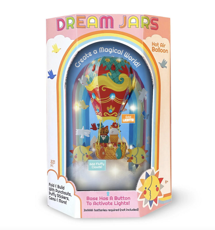Bright Stripes Hot Air Balloon Dream Jar
